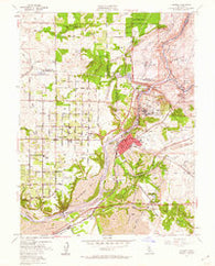 Folsom California Historical topographic map, 1:24000 scale, 7.5 X 7.5 Minute, Year 1954