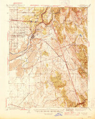Folsom California Historical topographic map, 1:62500 scale, 15 X 15 Minute, Year 1944