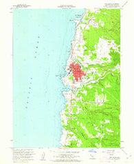 Fort Bragg California Historical topographic map, 1:24000 scale, 7.5 X 7.5 Minute, Year 1960