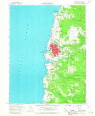 Fort Bragg California Historical topographic map, 1:24000 scale, 7.5 X 7.5 Minute, Year 1960