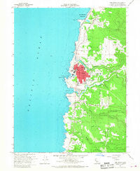 Fort Bragg California Historical topographic map, 1:24000 scale, 7.5 X 7.5 Minute, Year 1960