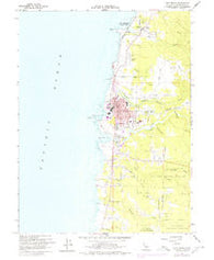 Fort Bragg California Historical topographic map, 1:24000 scale, 7.5 X 7.5 Minute, Year 1960