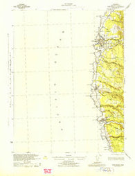 Fort Bragg California Historical topographic map, 1:62500 scale, 15 X 15 Minute, Year 1943