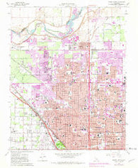 Fresno North California Historical topographic map, 1:24000 scale, 7.5 X 7.5 Minute, Year 1965