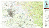 Fresno California Historical topographic map, 1:100000 scale, 30 X 60 Minute, Year 1982