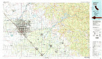 Fresno California Historical topographic map, 1:100000 scale, 30 X 60 Minute, Year 1982