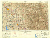 Fresno California Historical topographic map, 1:250000 scale, 1 X 2 Degree, Year 1955