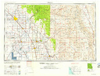 Fresno California Historical topographic map, 1:250000 scale, 1 X 2 Degree, Year 1958