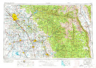 Fresno California Historical topographic map, 1:250000 scale, 1 X 2 Degree, Year 1962