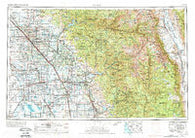 Fresno California Historical topographic map, 1:250000 scale, 1 X 2 Degree, Year 1962
