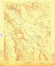 Furnace Creek California Historical topographic map, 1:250000 scale, 1 X 1 Degree, Year 1910