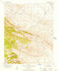 Garza Peak California Historical topographic map, 1:24000 scale, 7.5 X 7.5 Minute, Year 1953