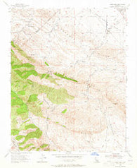 Garza Peak California Historical topographic map, 1:24000 scale, 7.5 X 7.5 Minute, Year 1953