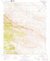 Garza Peak California Historical topographic map, 1:24000 scale, 7.5 X 7.5 Minute, Year 1953