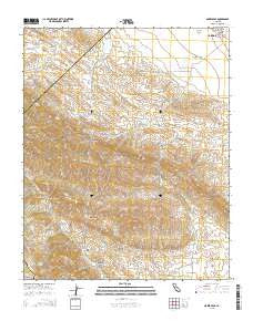 Garza Peak California Current topographic map, 1:24000 scale, 7.5 X 7.5 Minute, Year 2015