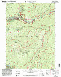 Gasquet California Historical topographic map, 1:24000 scale, 7.5 X 7.5 Minute, Year 1997