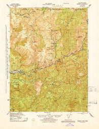 Gasquet California Historical topographic map, 1:62500 scale, 15 X 15 Minute, Year 1945