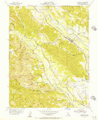Geyserville California Historical topographic map, 1:24000 scale, 7.5 X 7.5 Minute, Year 1955