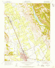 Gilroy California Historical topographic map, 1:24000 scale, 7.5 X 7.5 Minute, Year 1955