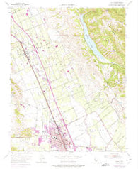 Gilroy California Historical topographic map, 1:24000 scale, 7.5 X 7.5 Minute, Year 1955