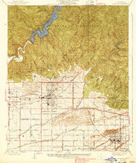Glendora California Historical topographic map, 1:24000 scale, 7.5 X 7.5 Minute, Year 1939
