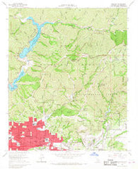 Glendora California Historical topographic map, 1:24000 scale, 7.5 X 7.5 Minute, Year 1966