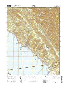 Gualala California Current topographic map, 1:24000 scale, 7.5 X 7.5 Minute, Year 2015