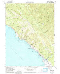 Gualala California Historical topographic map, 1:24000 scale, 7.5 X 7.5 Minute, Year 1960