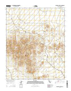 Hackberry Mountain California Current topographic map, 1:24000 scale, 7.5 X 7.5 Minute, Year 2015