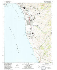 Half Moon Bay California Historical topographic map, 1:24000 scale, 7.5 X 7.5 Minute, Year 1991