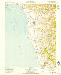 Half Moon Bay California Historical topographic map, 1:24000 scale, 7.5 X 7.5 Minute, Year 1952
