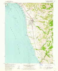 Half Moon Bay California Historical topographic map, 1:24000 scale, 7.5 X 7.5 Minute, Year 1961