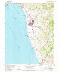 Half Moon Bay California Historical topographic map, 1:24000 scale, 7.5 X 7.5 Minute, Year 1961