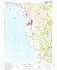 Half Moon Bay California Historical topographic map, 1:24000 scale, 7.5 X 7.5 Minute, Year 1961