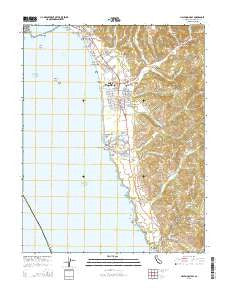 Half Moon Bay California Current topographic map, 1:24000 scale, 7.5 X 7.5 Minute, Year 2015