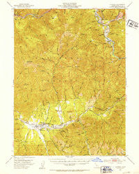 Hayfork California Historical topographic map, 1:62500 scale, 15 X 15 Minute, Year 1951