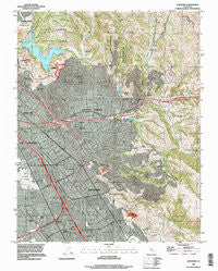 Hayward California Historical topographic map, 1:24000 scale, 7.5 X 7.5 Minute, Year 1993