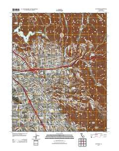 Hayward California Historical topographic map, 1:24000 scale, 7.5 X 7.5 Minute, Year 2012