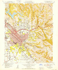 Hayward California Historical topographic map, 1:24000 scale, 7.5 X 7.5 Minute, Year 1950