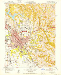 Hayward California Historical topographic map, 1:24000 scale, 7.5 X 7.5 Minute, Year 1950