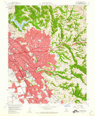 Hayward California Historical topographic map, 1:24000 scale, 7.5 X 7.5 Minute, Year 1959