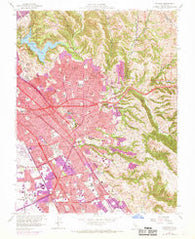 Hayward California Historical topographic map, 1:24000 scale, 7.5 X 7.5 Minute, Year 1959