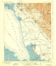 Haywards California Historical topographic map, 1:62500 scale, 15 X 15 Minute, Year 1915