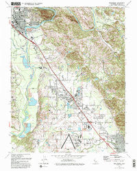 Healdsburg California Historical topographic map, 1:24000 scale, 7.5 X 7.5 Minute, Year 1993