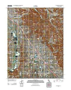 Healdsburg California Historical topographic map, 1:24000 scale, 7.5 X 7.5 Minute, Year 2012
