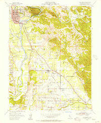 Healdsburg California Historical topographic map, 1:24000 scale, 7.5 X 7.5 Minute, Year 1955