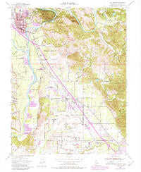 Healdsburg California Historical topographic map, 1:24000 scale, 7.5 X 7.5 Minute, Year 1955