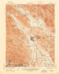 Healdsburg California Historical topographic map, 1:62500 scale, 15 X 15 Minute, Year 1940