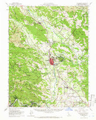 Healdsburg California Historical topographic map, 1:62500 scale, 15 X 15 Minute, Year 1955