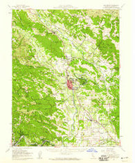 Healdsburg California Historical topographic map, 1:62500 scale, 15 X 15 Minute, Year 1955